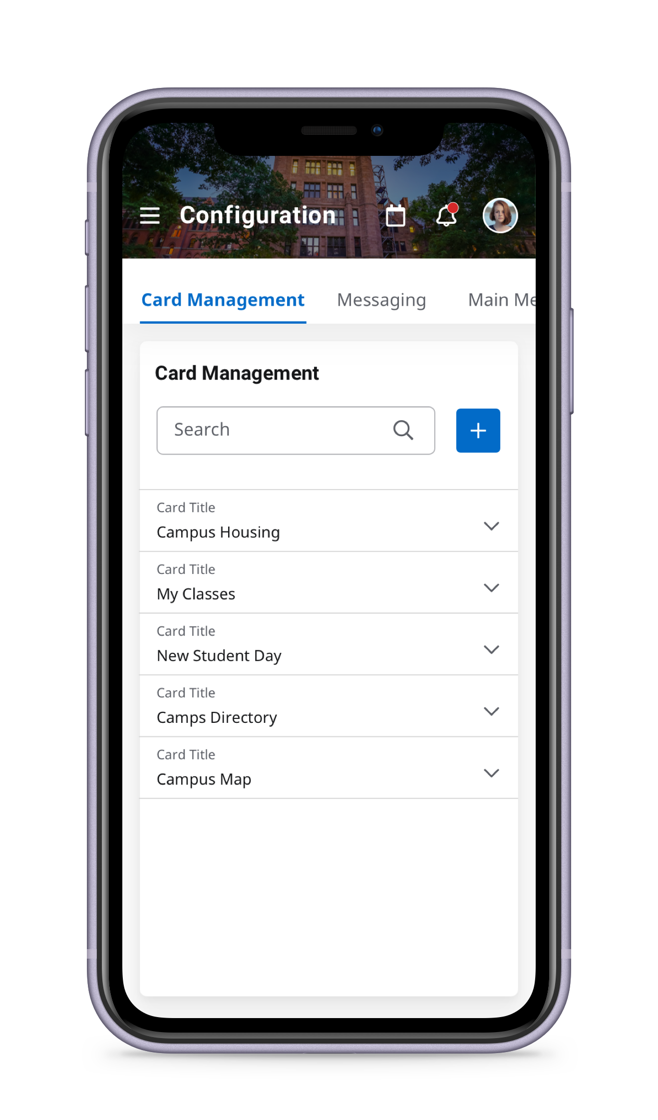 Card Management on mobile