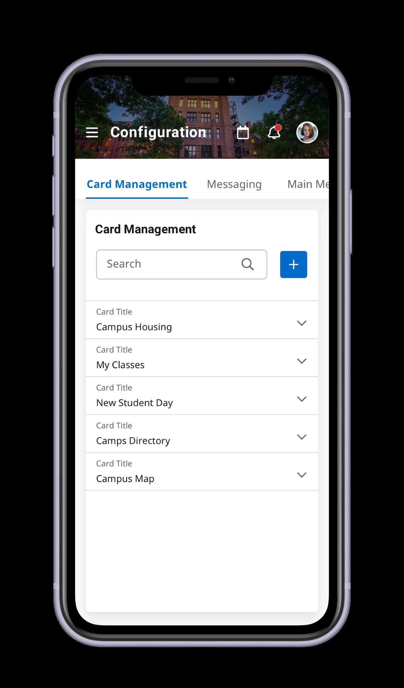 Card Management on mobile